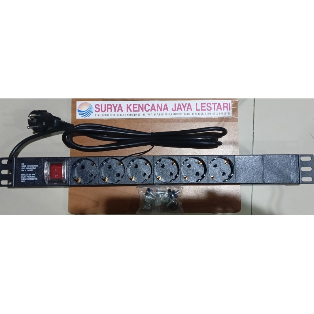 STOP CONTACT ONTENTS 6 สําหรับ BASE STATION POWER DISTRIBUTION UNIT RACK SERVER 6 PORT GERMANY SOCKE