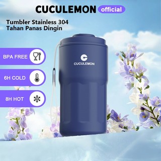 CucuLemon Termos kopi Digital LED Tumbler Kopi Aesthetic Bottle Minum Air Panas Stainless 450ML Mug