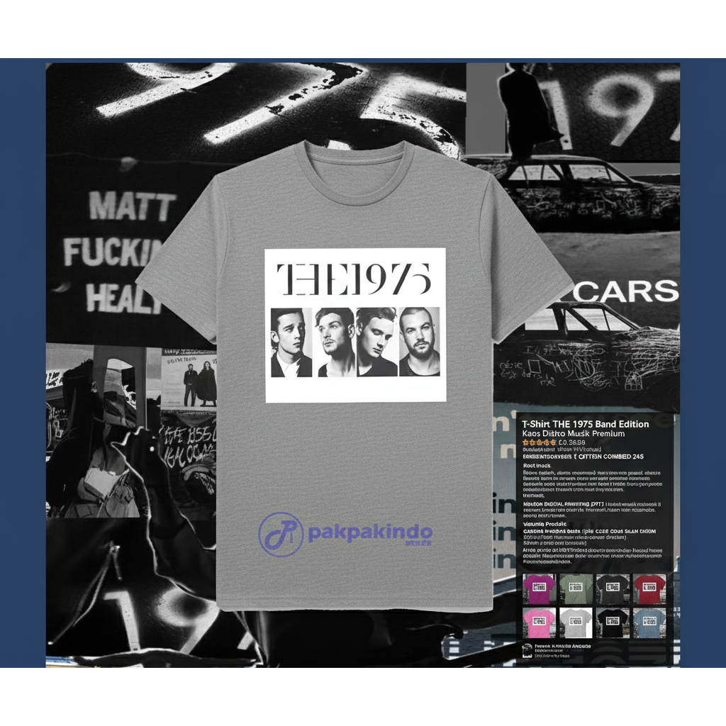 เสื้อยืด The 1975 Band Edition Premium Distro | สินค้าเพลง The 1975 | เสื้อยืดวงสุนทรียศาสตร์ 1975 -