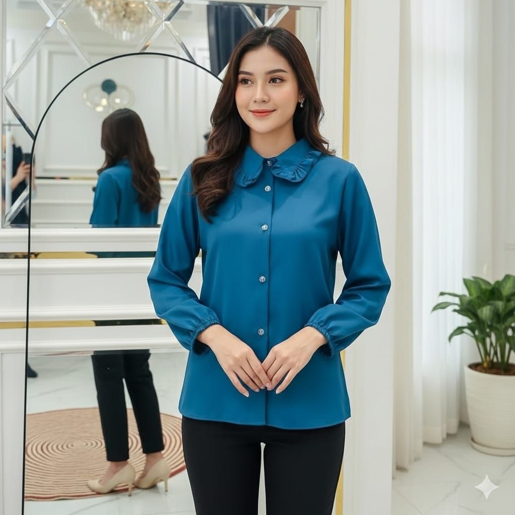 KEMEJA Sofia Top Puffy Shirt เสื้อแขนยาวผู้หญิง