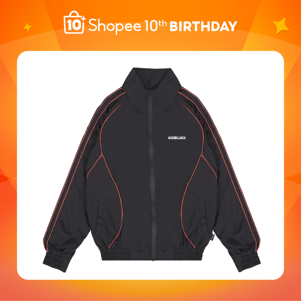 [Shopee Special 10th Birthday] Dobujack x Shopee Track Top Jacket Kuba Black