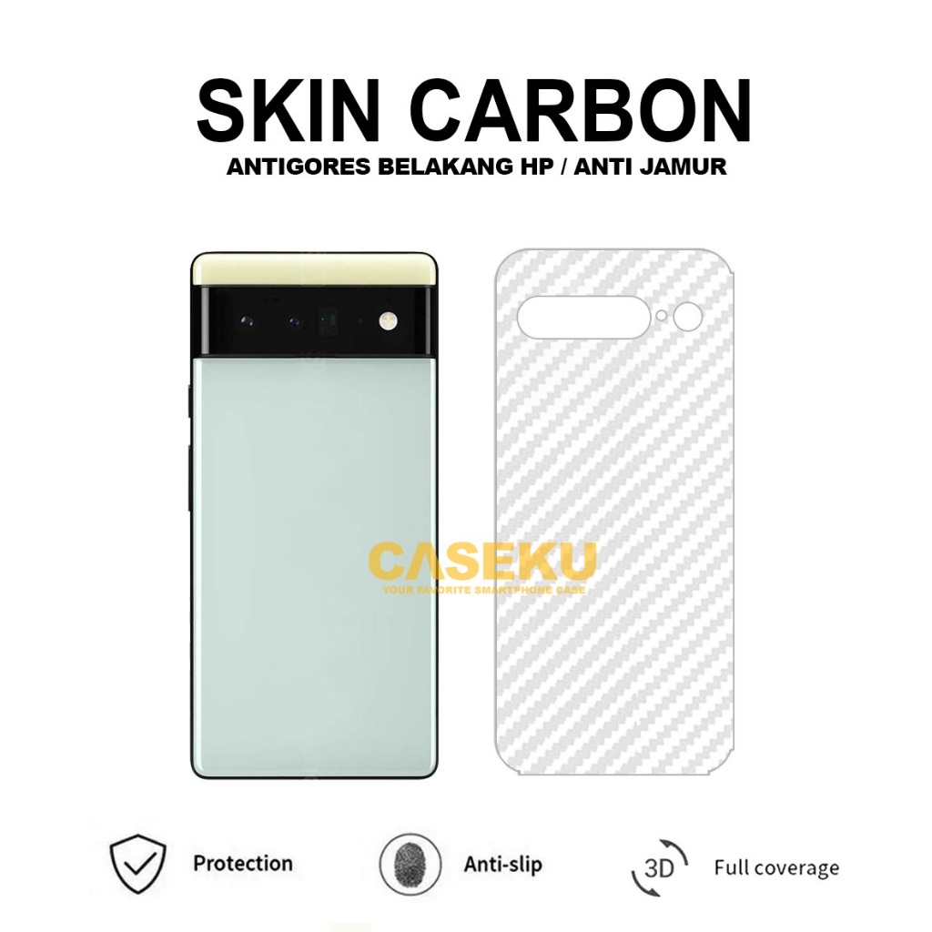 Google Pixel 6 Google Pixel 6A Google Pixel 6 Pro Skin Carbon Garskin Anti-Scratch Back Google Pixel