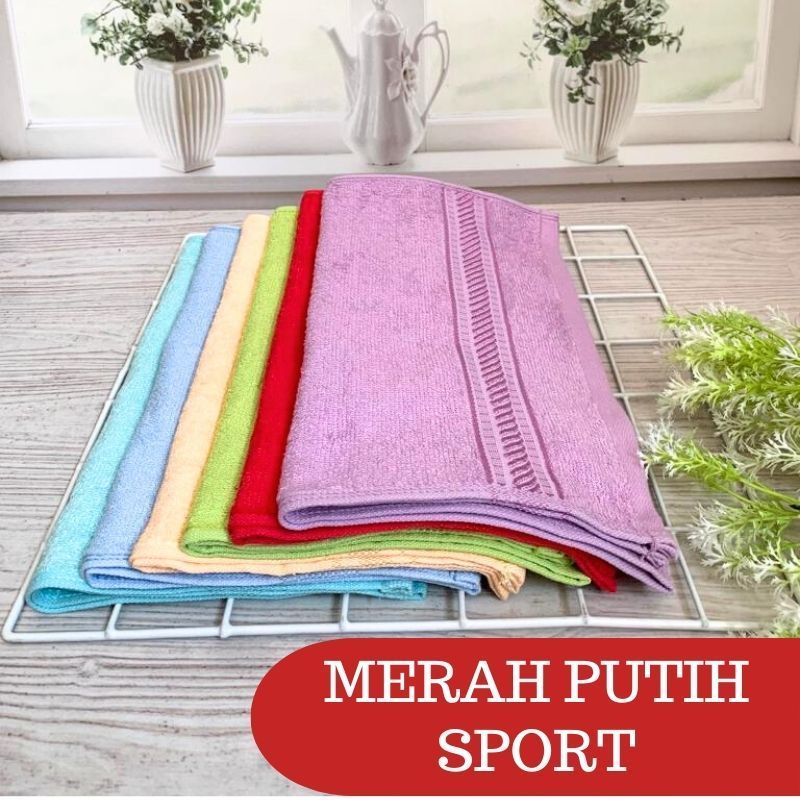 MERAH RCP David Sports Towel/ผ้าขนหนูเดินทางสีแดงและสีขาว ผ้าขนหนูเช็ดหน้า ผ้าขนหนูคอ