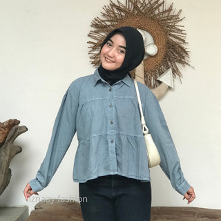 IZNAY FASHION - Numala Kemeja Jeanswest Susun Lengan Panjang