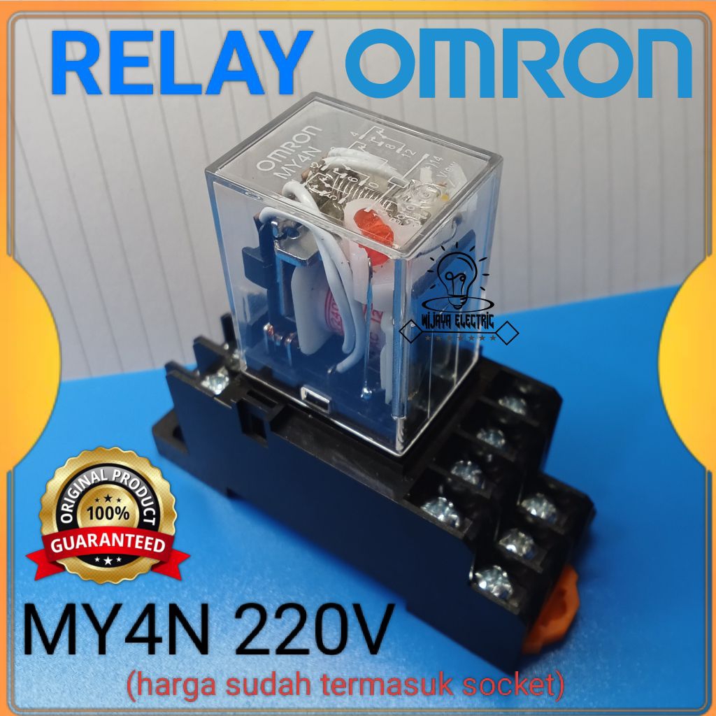 Omron my4 my4n-j 220v my4n 220vac รีเลย์ 14 ฟุตพร้อมซ็อกเก็ต