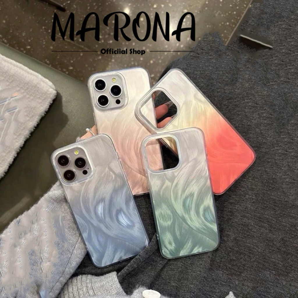 ใหม่! Premium Matte Ombre Clarity Feather Hologram Case Iphone - Hardcase/Casing Hp สําหรับ Iphone 7