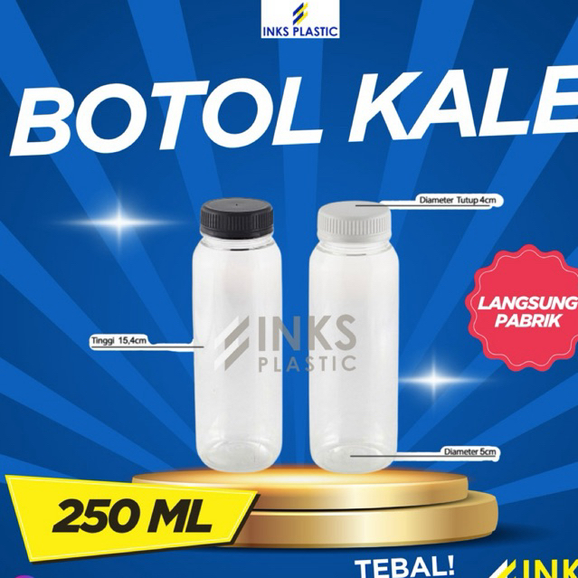 250ML KALE BOTTLE, PREMIUM THICKNESS 250ML + หมวก