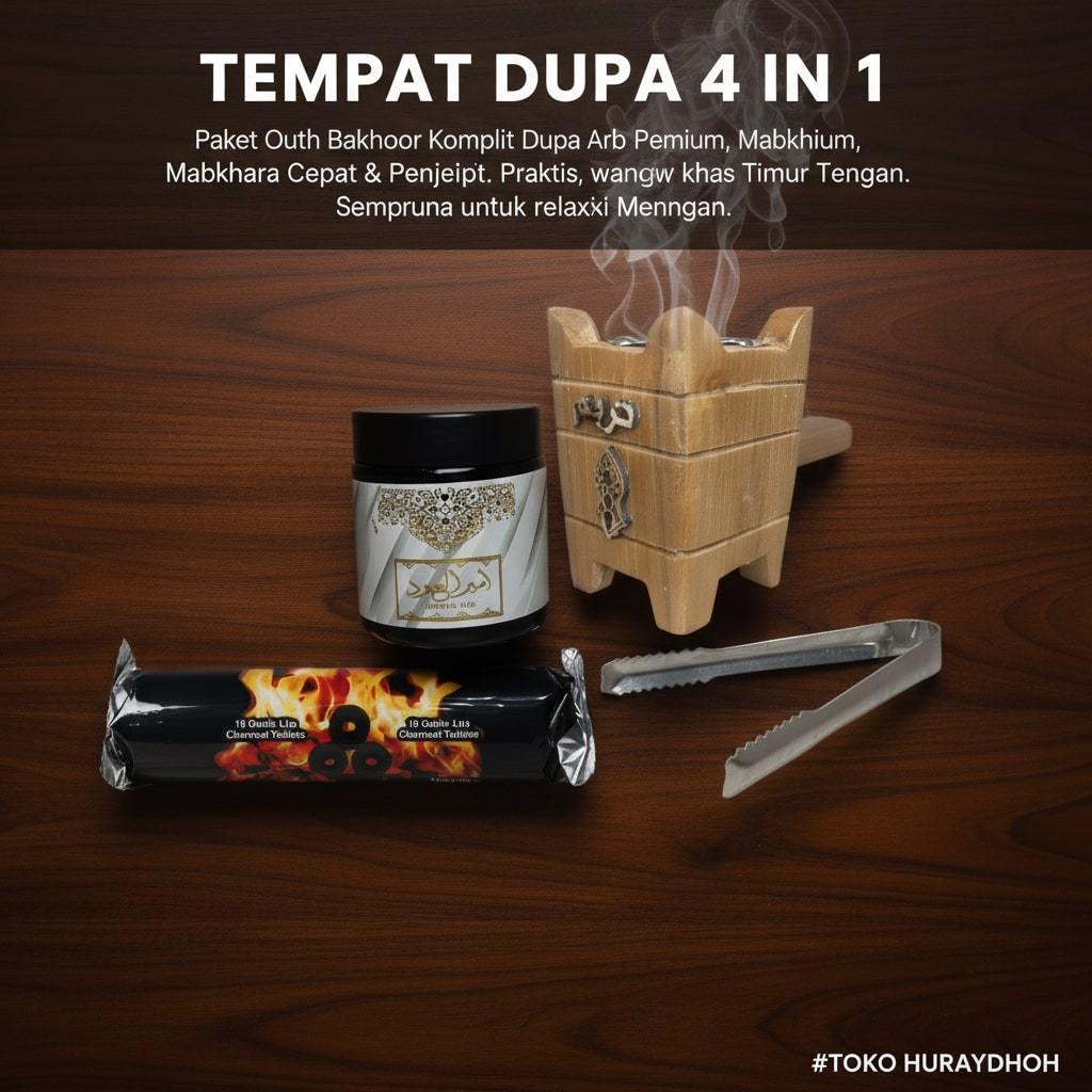 บรรจุุภัณฑ์ BULKUR BA 4 in 1 ชุด PRA WOOD CHARCOAL CLAMP HAJAR ASWAD NAJMA OUD MAGRIBI AL HANJAR RAU