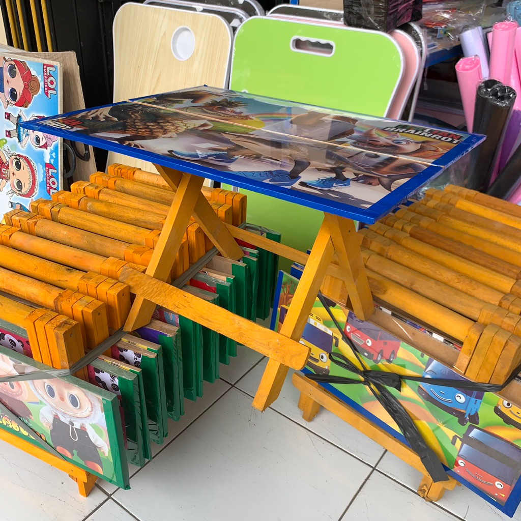 พับ TABLE STUDY TABLE FANCY CHARACTER FOLDING TABLE CHILDRENS TABLE