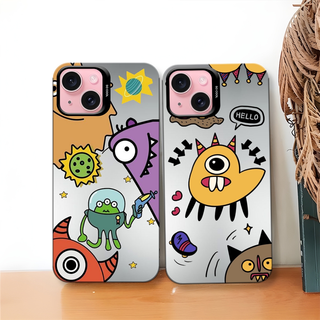 HP IMD โฮโลแกรม IP XR IP 14 สีดําใสกันกระแทกโฮโลแกรมเคสเคสโทรศัพท์ Frosted