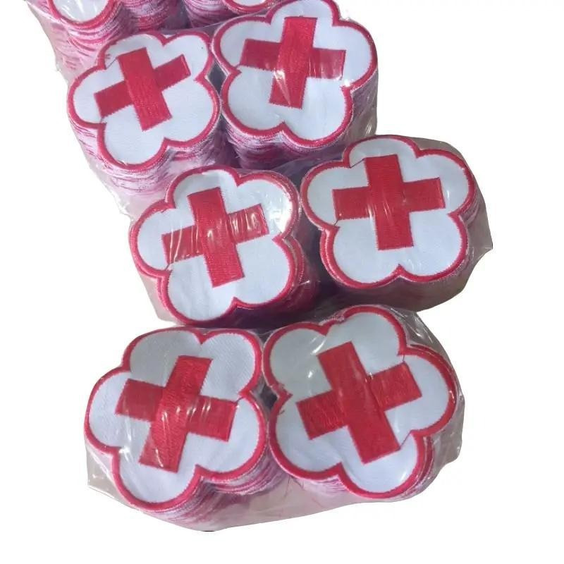 โลโก้ปัก PMI Bet 100 ชิ้น โลโก้ดอกไม้ PMI (ไม่มี 4) งานปัก