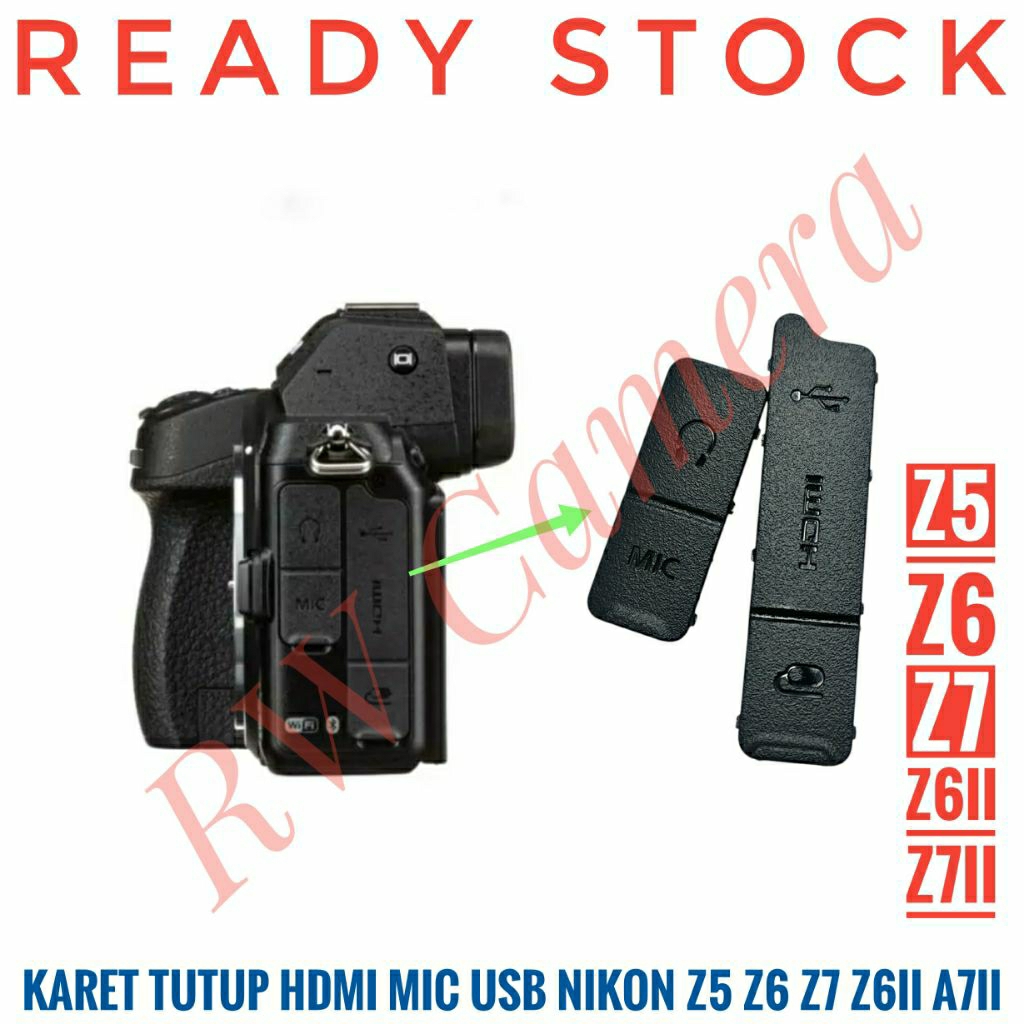 Z6 ฝาครอบยาง HDMI USB AV MIC Nikon Z5 Z6 Z7 Z6ii Z7II Mark II 2 ยางด้านข้างพอร์ตกล้อง Nikon Z5 Z6 Z7