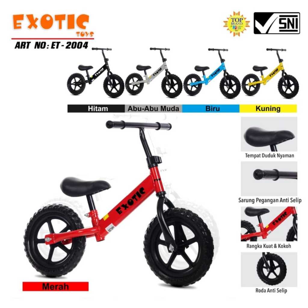 CHILDRENS BALANCE BIKE PUSHBIKE BALANCE BIKE EXOTIC ET 2004