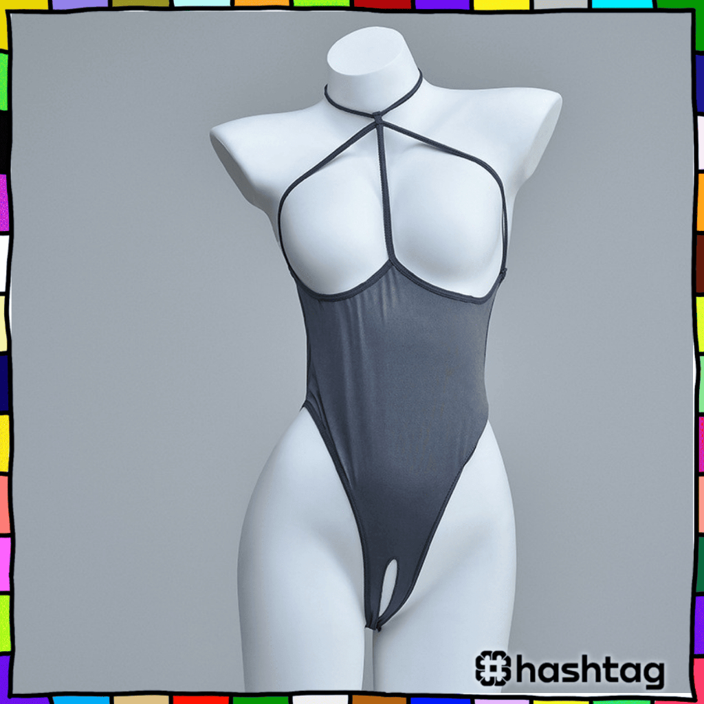 Hastag_id ชุดชั้นในสตรีสํานักงานสวมชุดเปิดเป้าโดยไม่ต้องถุงน่อง Y4052