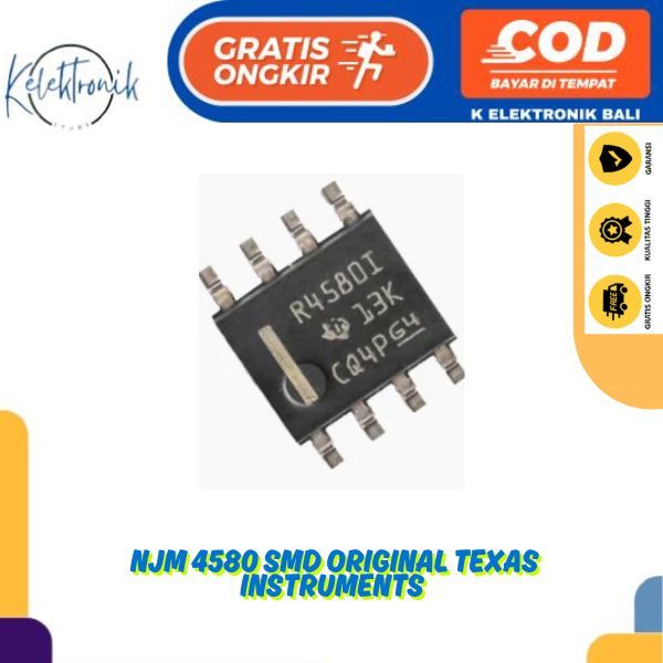 NJM 4580 SMD JRC 4580 SMD ต้นฉบับ TEXAS INSTRUMENTS