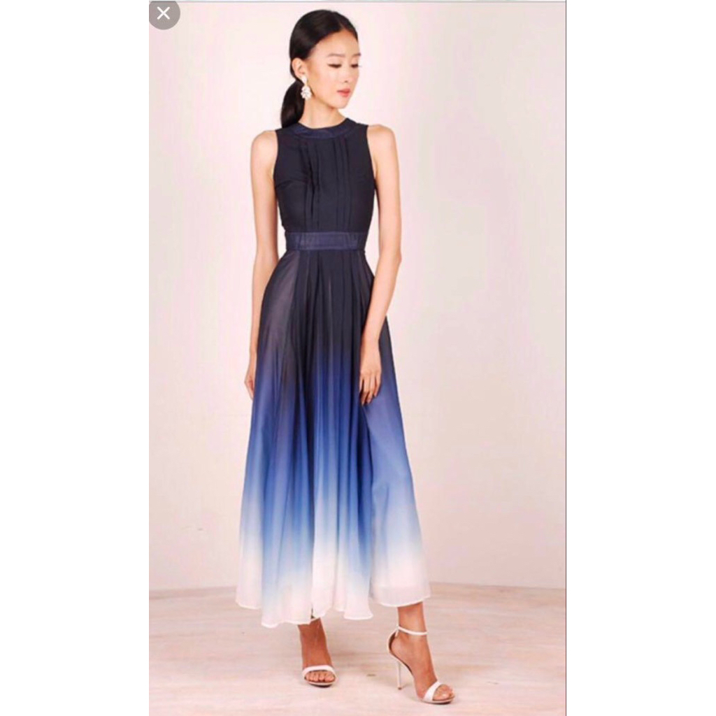 Theory of Seven Blue Ombre Dress ชุดราตรีเพื่อนเจ้าสาว