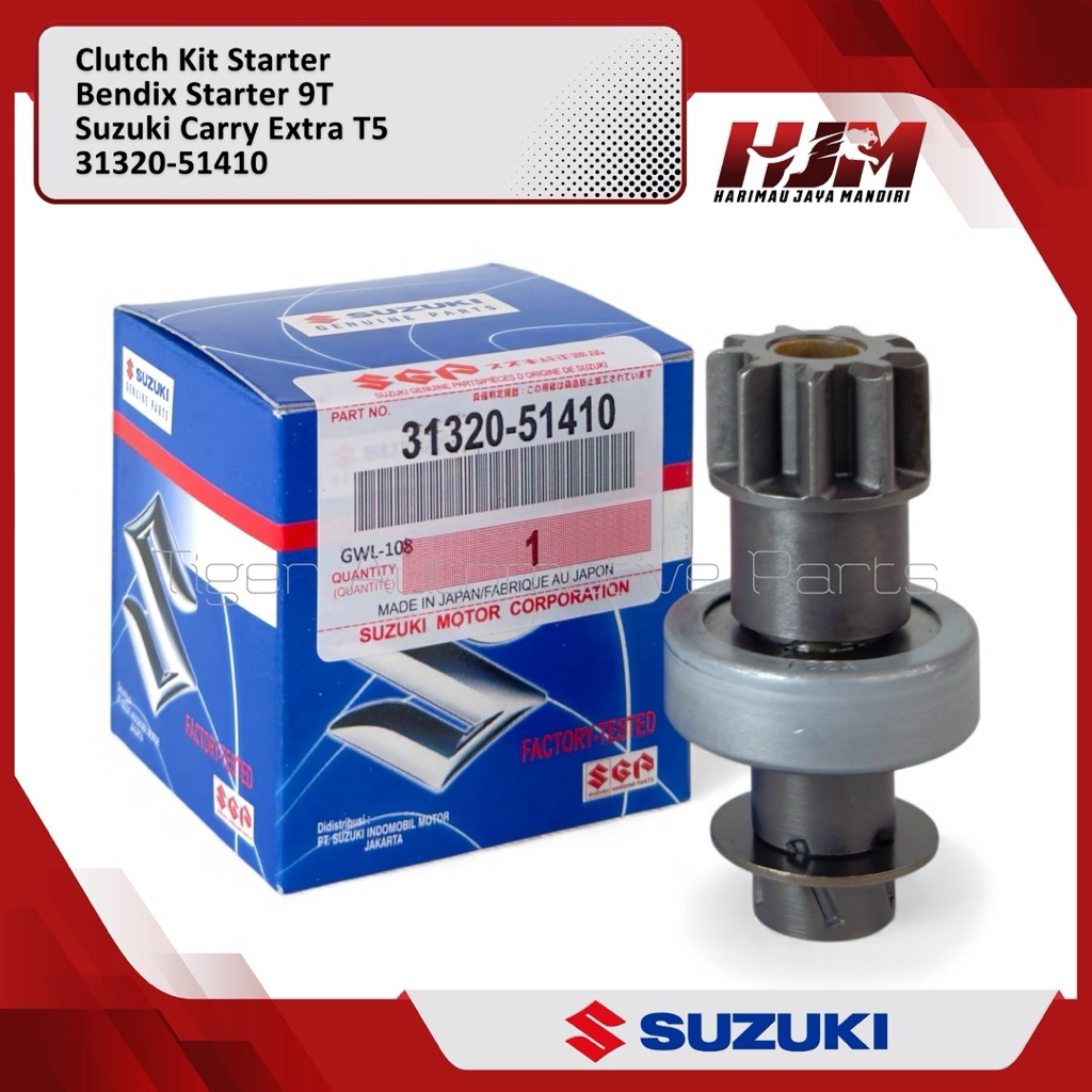 Bendix Starter Suzuki Carry Extra T5 9T - Bendik Clutch Kit 9 ฟัน