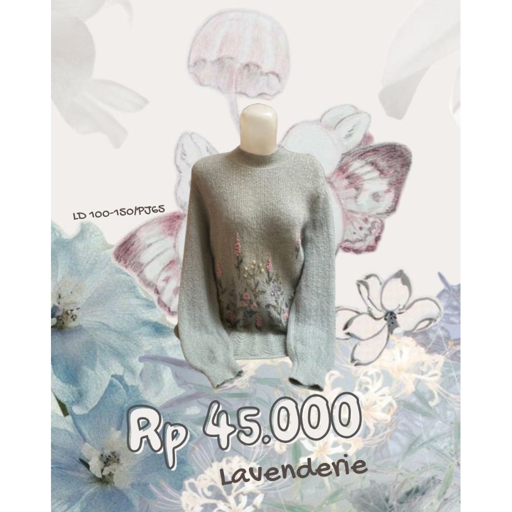 Lavenderie เสื้อกันหนาว shoujou vintage coquette 2000s morikei igari jfashion hisekaji