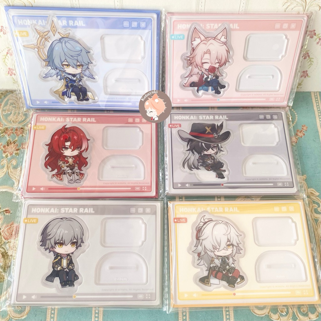อย่างเป็นทางการ HSR อะคริลิคนั่ง standee ตัวอักษร q chibi ขาตั้ง honkaistarrail star rail merch สินค