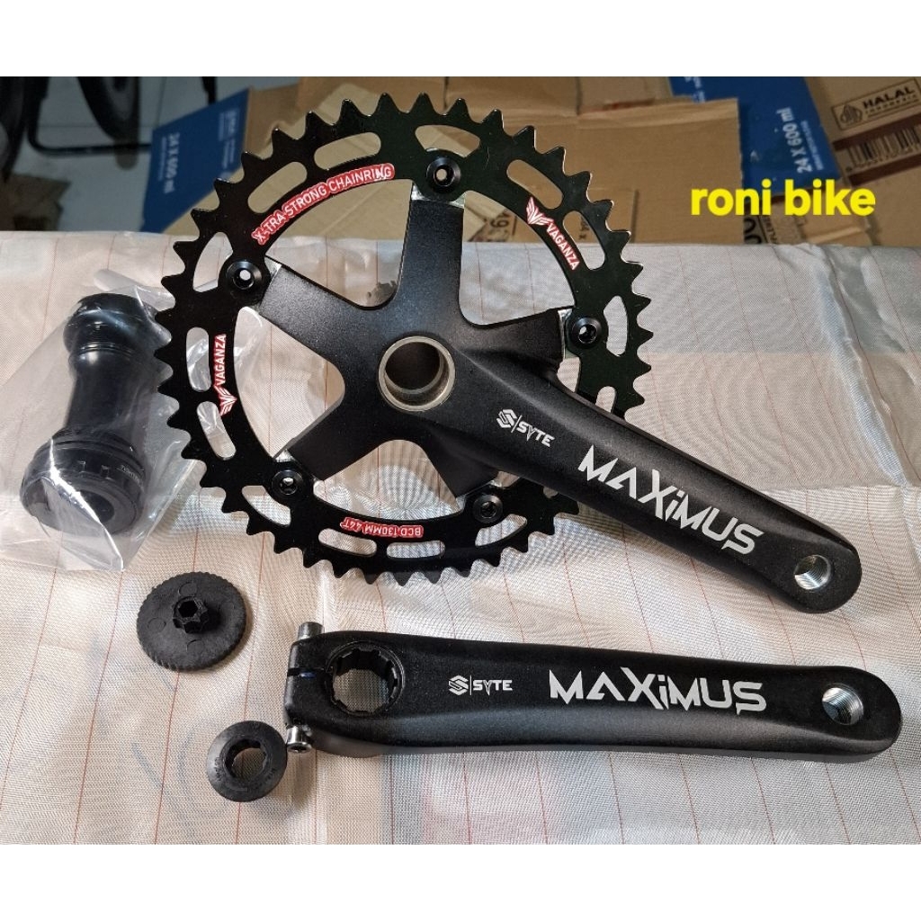 SYTE RECON Crankset - ข้อเหวี่ยง MAXIMUS bmx Ht2 44T สําหรับ bMX, fixie, พับ, กรวด