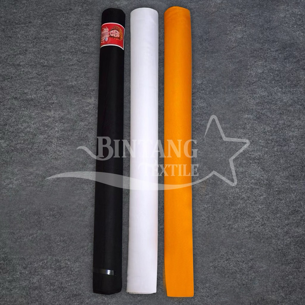 ผ้า Tetoron สีเหลือง/ดํา/ขาวสําหรับ Grave เยี่ยมชมกว้าง 90 ซม. - ราคาต่อครึ่งเมตร (0.5 ม.)