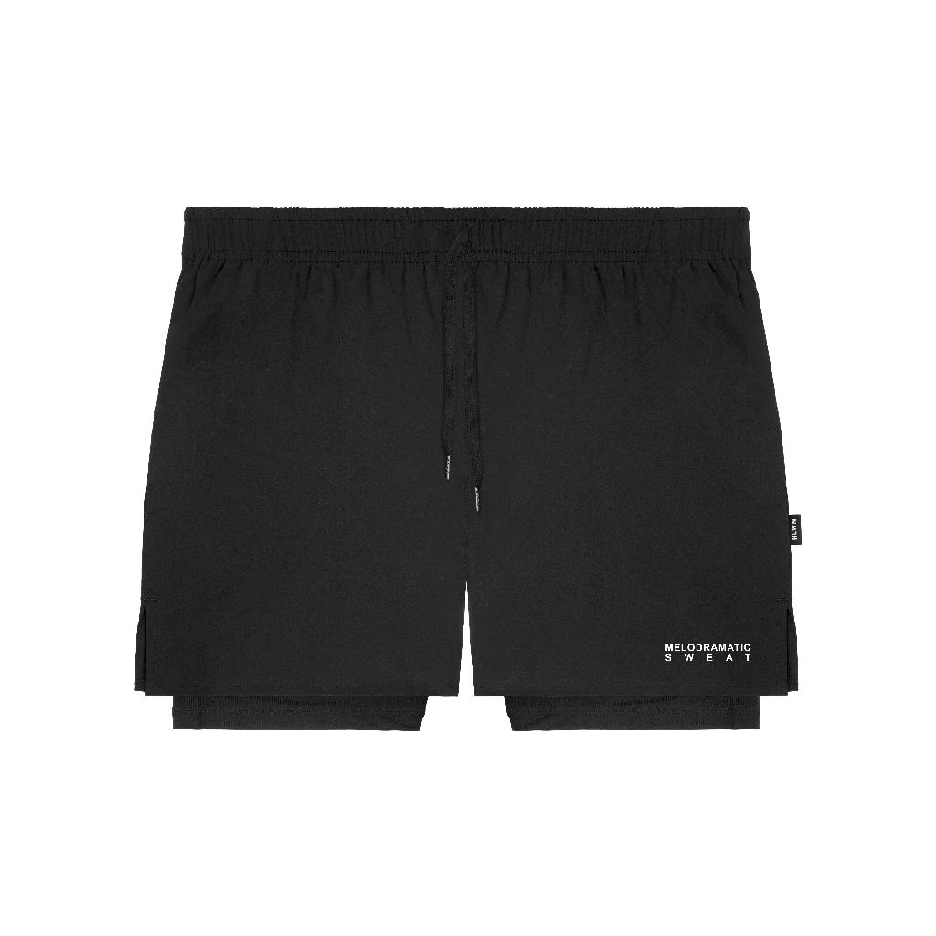 HLWN Running Unisex สั้น สีดํา - Bayanaka