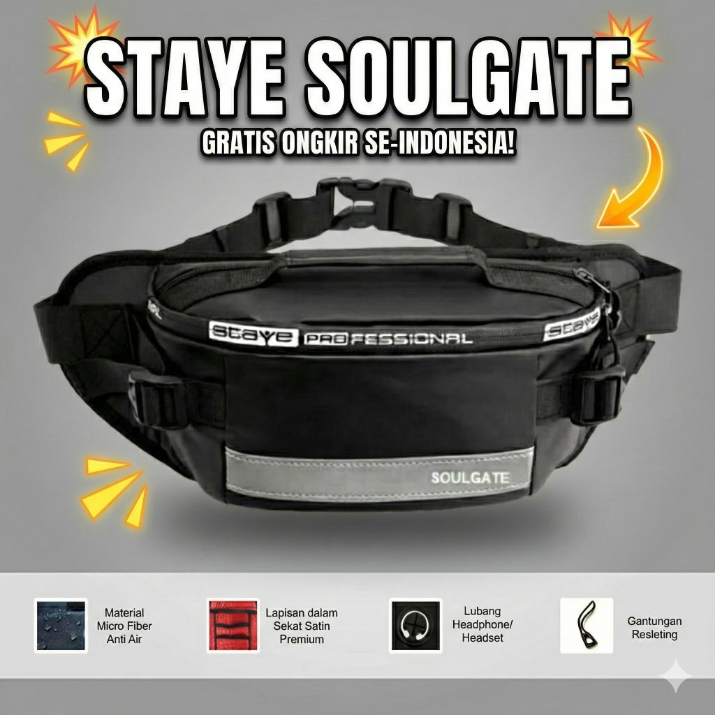 MENS WAISTBAG WAIST BAG SLING BAG / COOL WAIST BAG