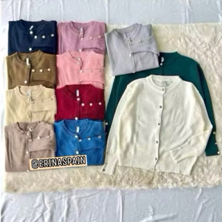Starla Cardigan Basic Kancing Gold Tebal Premium Knit Rajut