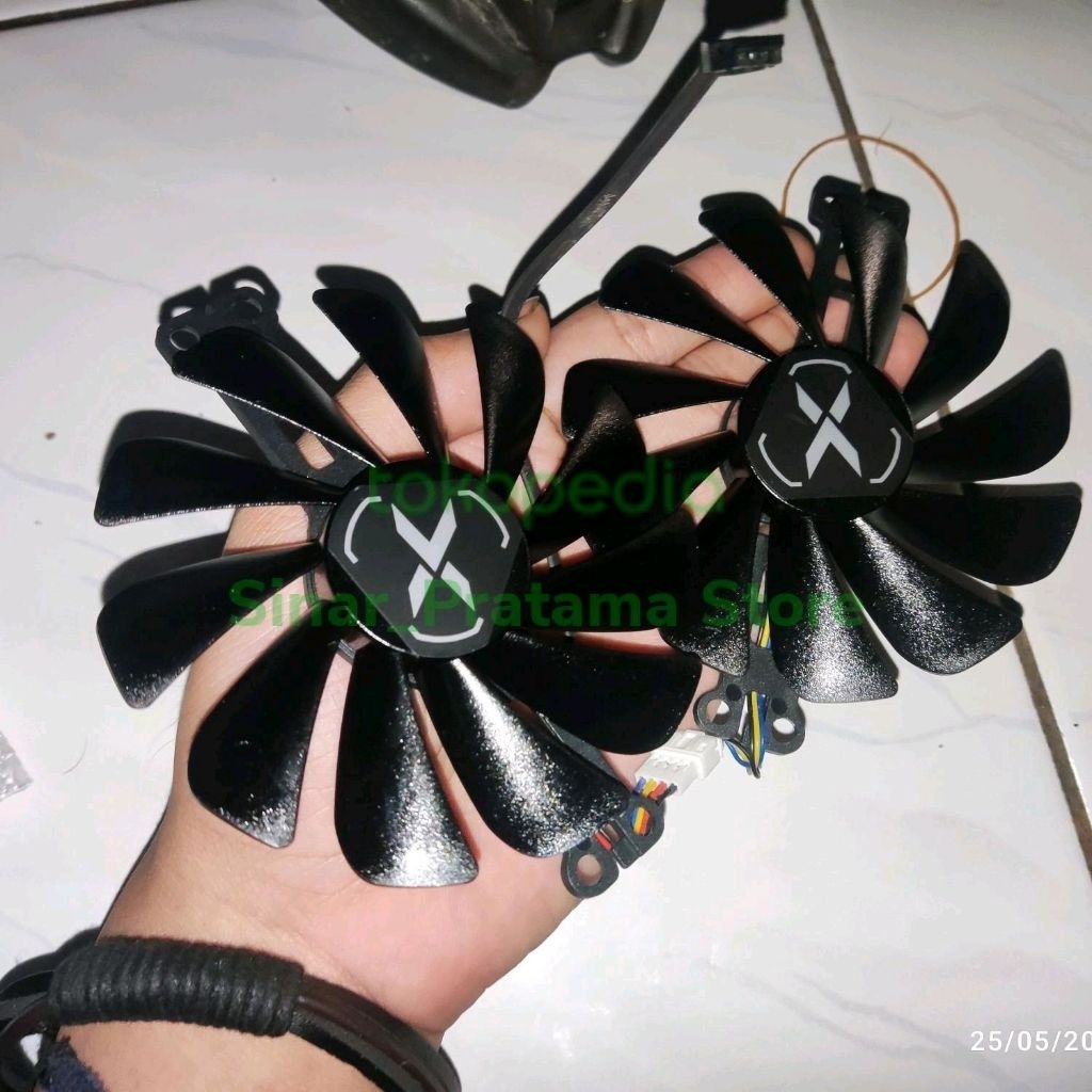 พัดลม vga XFX Rx 6650 6600 xt Speedster SWFT 210 95mm 4pin