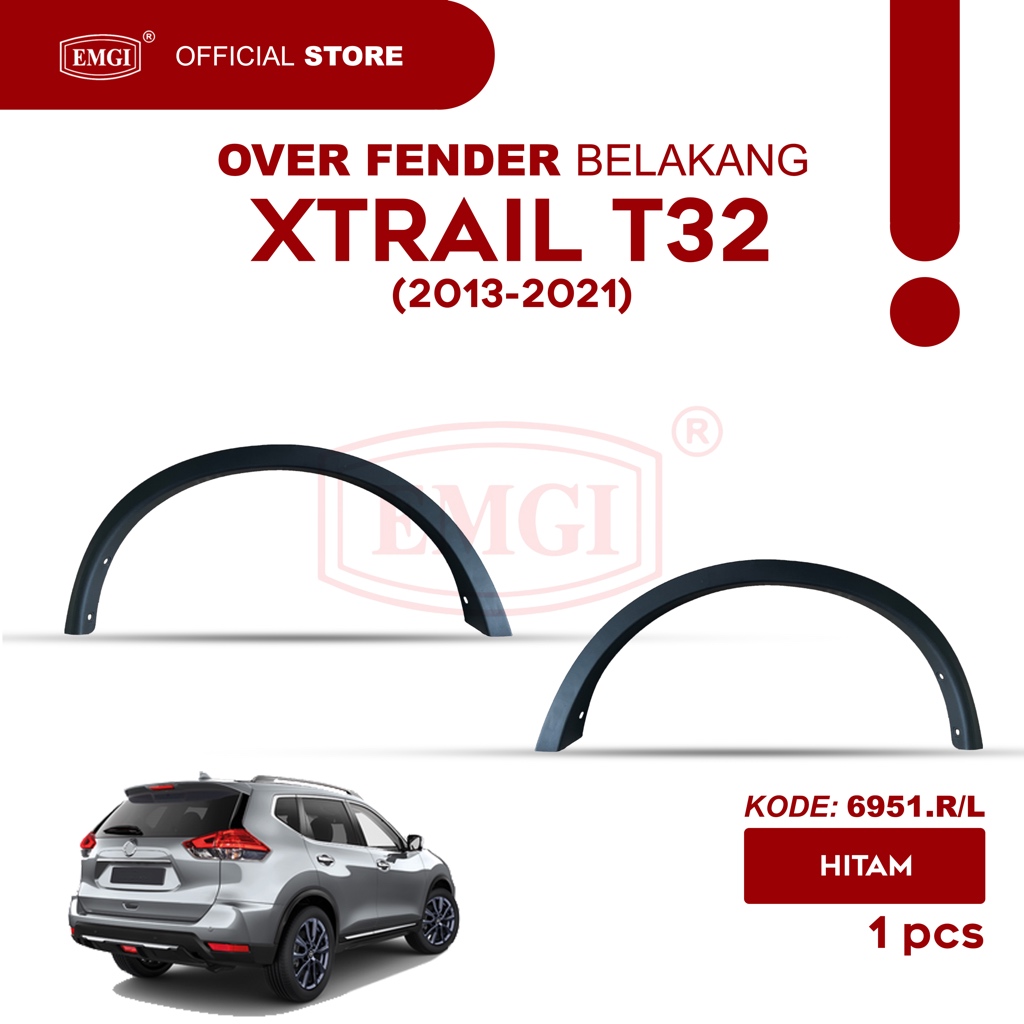 EMGI - บังโคลนหลัง Over Xtrail T32 2013 2014 2015 2016 2017 2018 2019 2020 2021 BLACK RH/LH - 6951.ร/ล