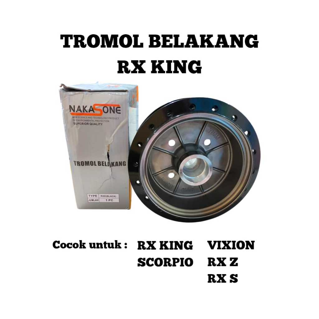 REAR DRUM RX KING BLACK / SCORPIO / VIXION / RX Z / RX S NAKASONE