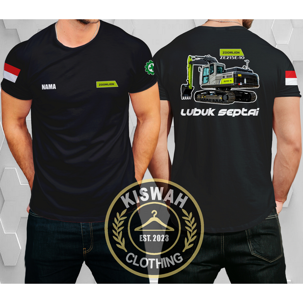 Zoomlion ZE215E-10 เสื้อยืดผู้ประกอบการอุปกรณ์หนักฟรี DB ชื่อ Distro เสื้อผ้า