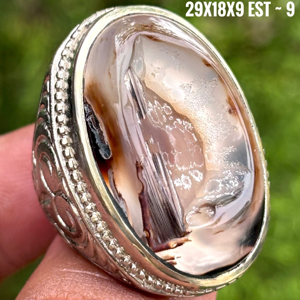 สีดําธรรมชาติ SOLOMON AGATE STONE