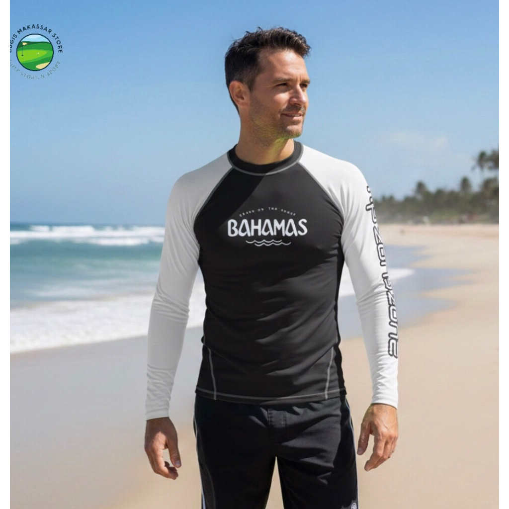 Swin Rushguard BAHAMAS CRASH THE SHORE ชุดว่ายน้ํา Preloved