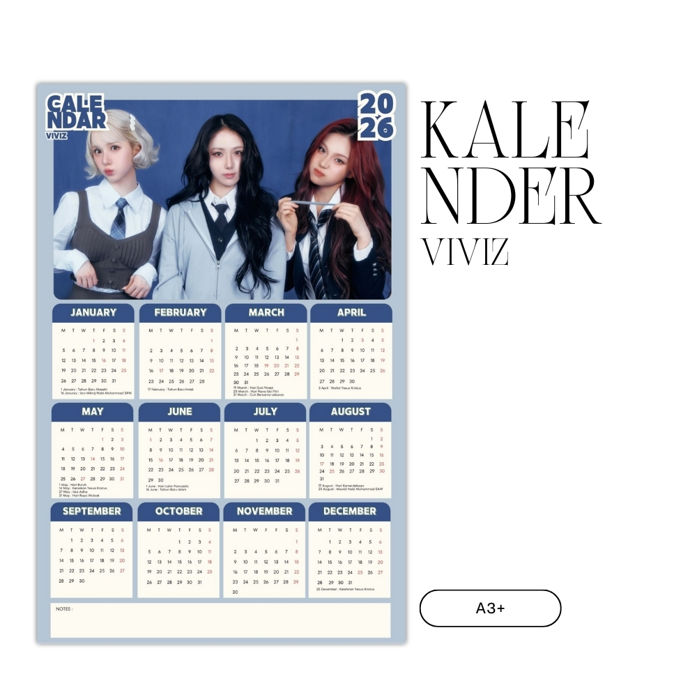 2026 CALENDAR VIVIZ KPOP UNOFFICIAL KOREA NAV SINB EUNHA UMJI