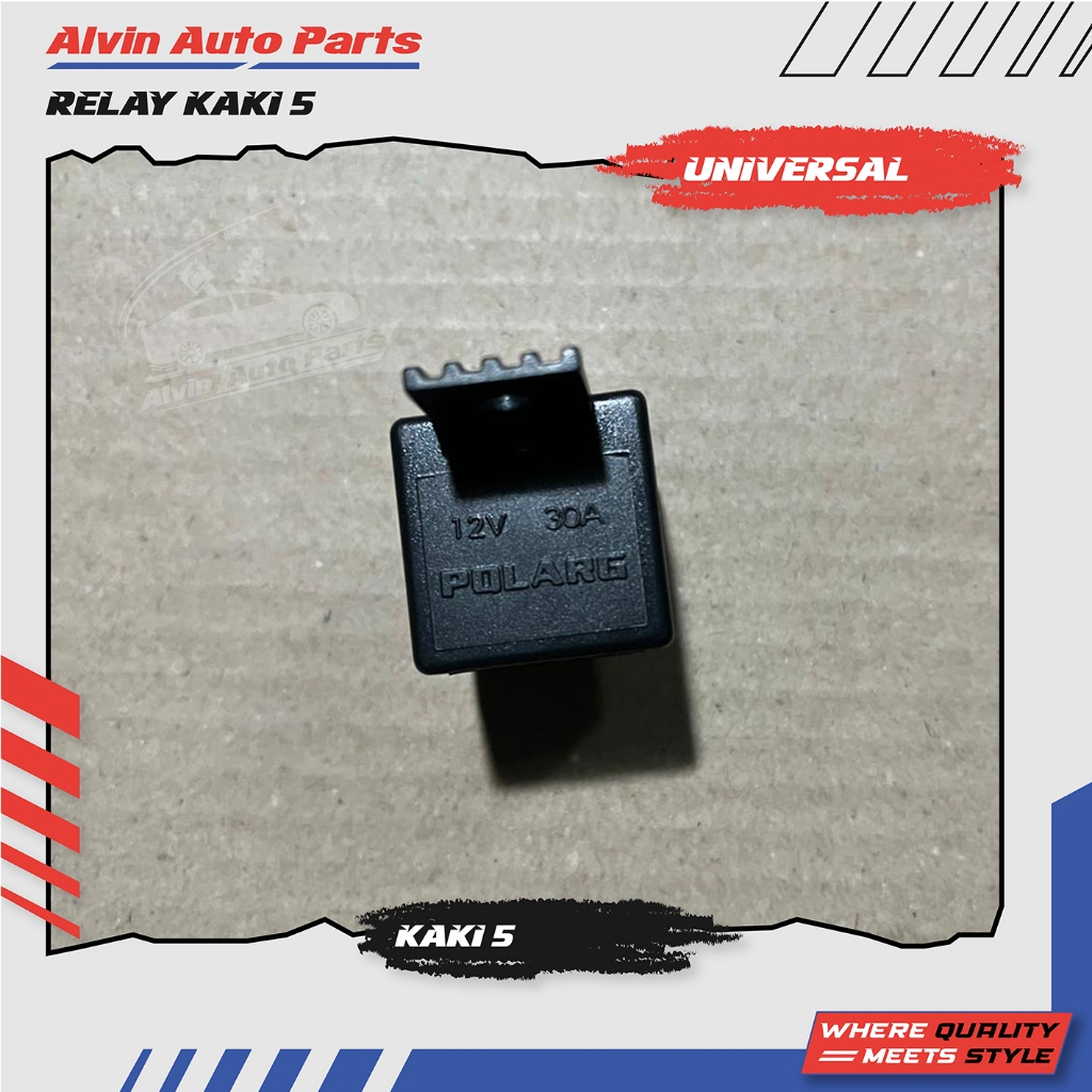 POLARG RELAY 5 LEGS 12V 30A
