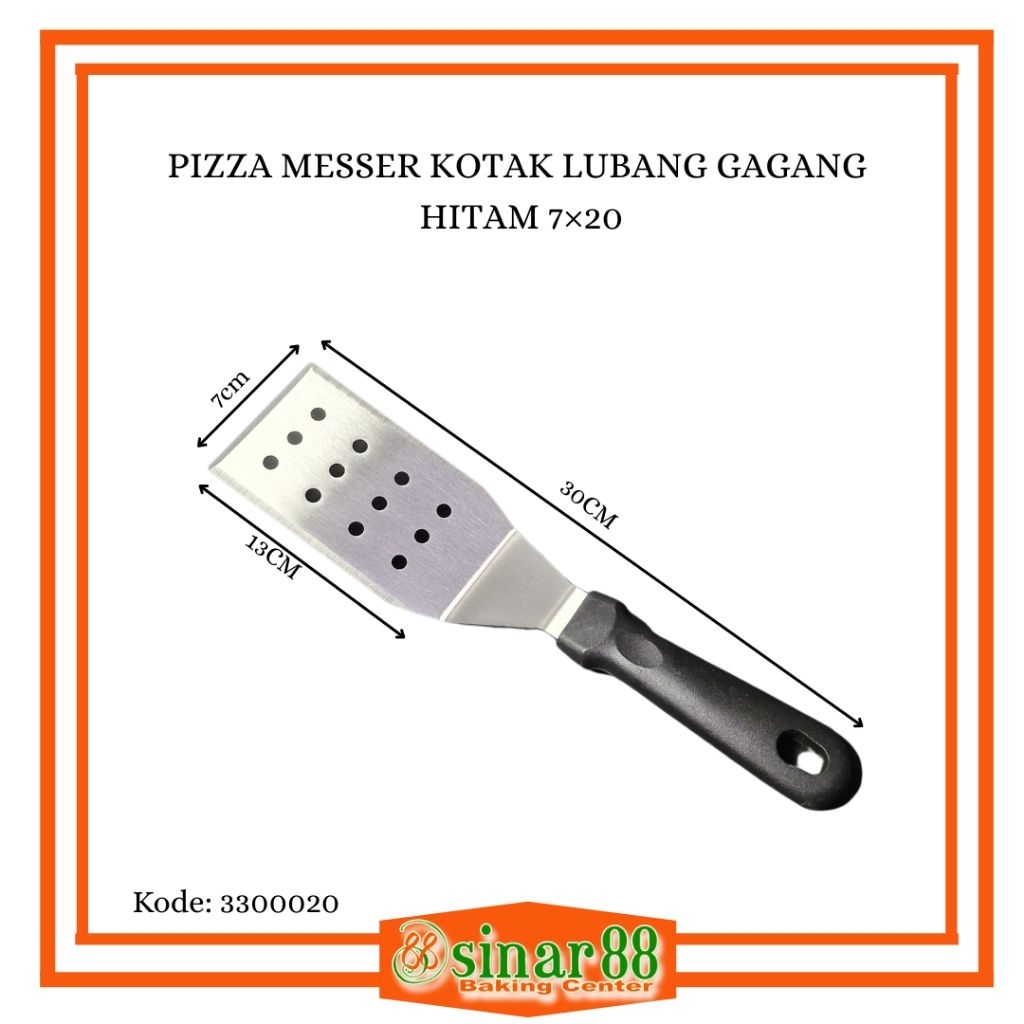 PIZZA MESSENGER BOX 730 HOLES ด้ามจับสีดํา