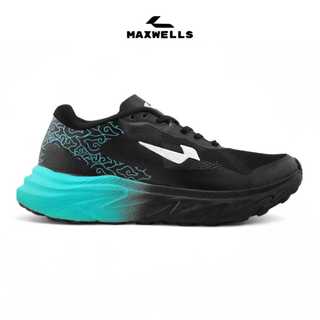 Maxwells - Iconic Hitam Toska Hijau Sepatu Running TrailRun Joging Lari Pria Wanita