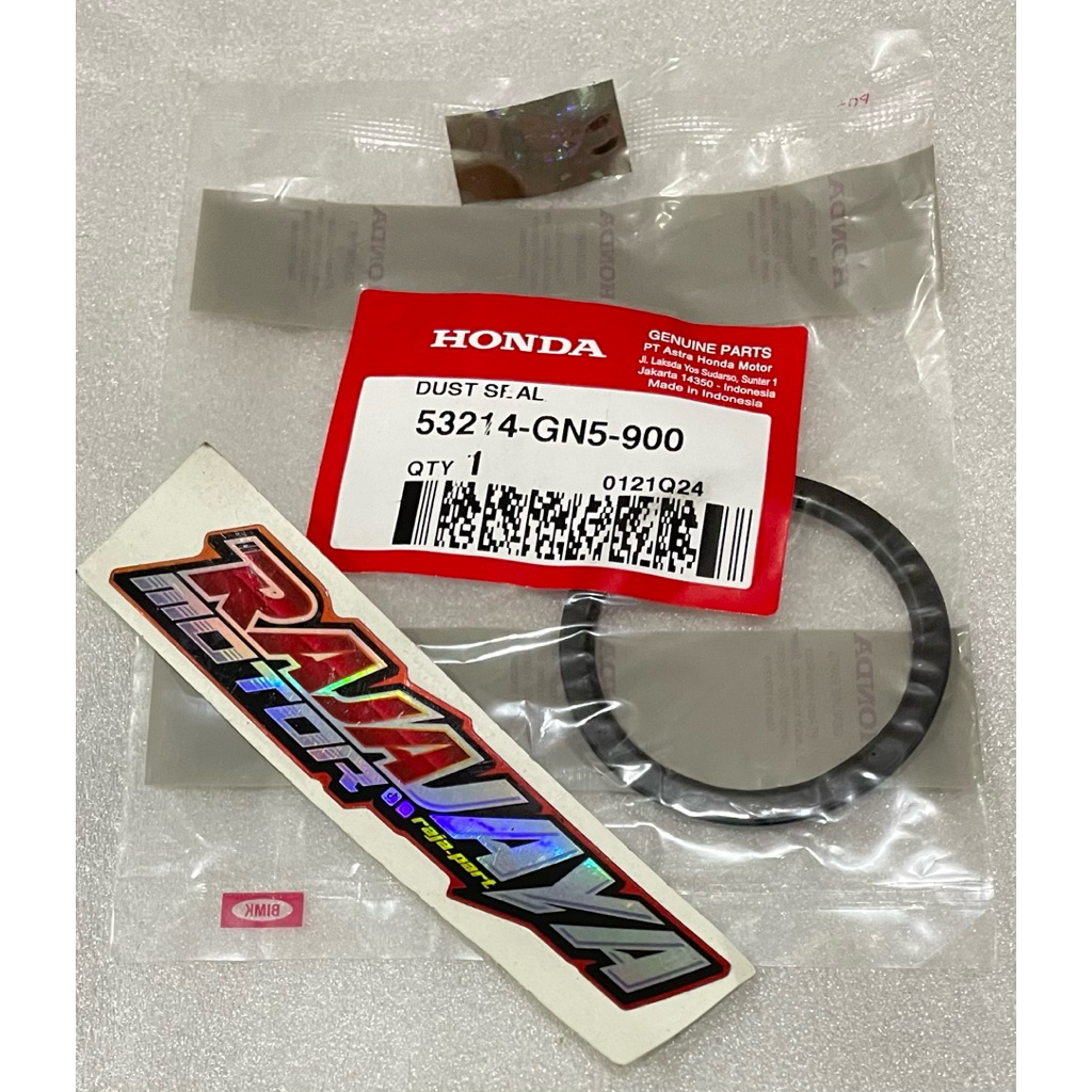 ซีลยางพวงมาลัย ซีลกรวยพวงมาลัยล่าง honda beat คาร์บูเรเตอร์ 53214GN5900 original hgp ahm ใหม่