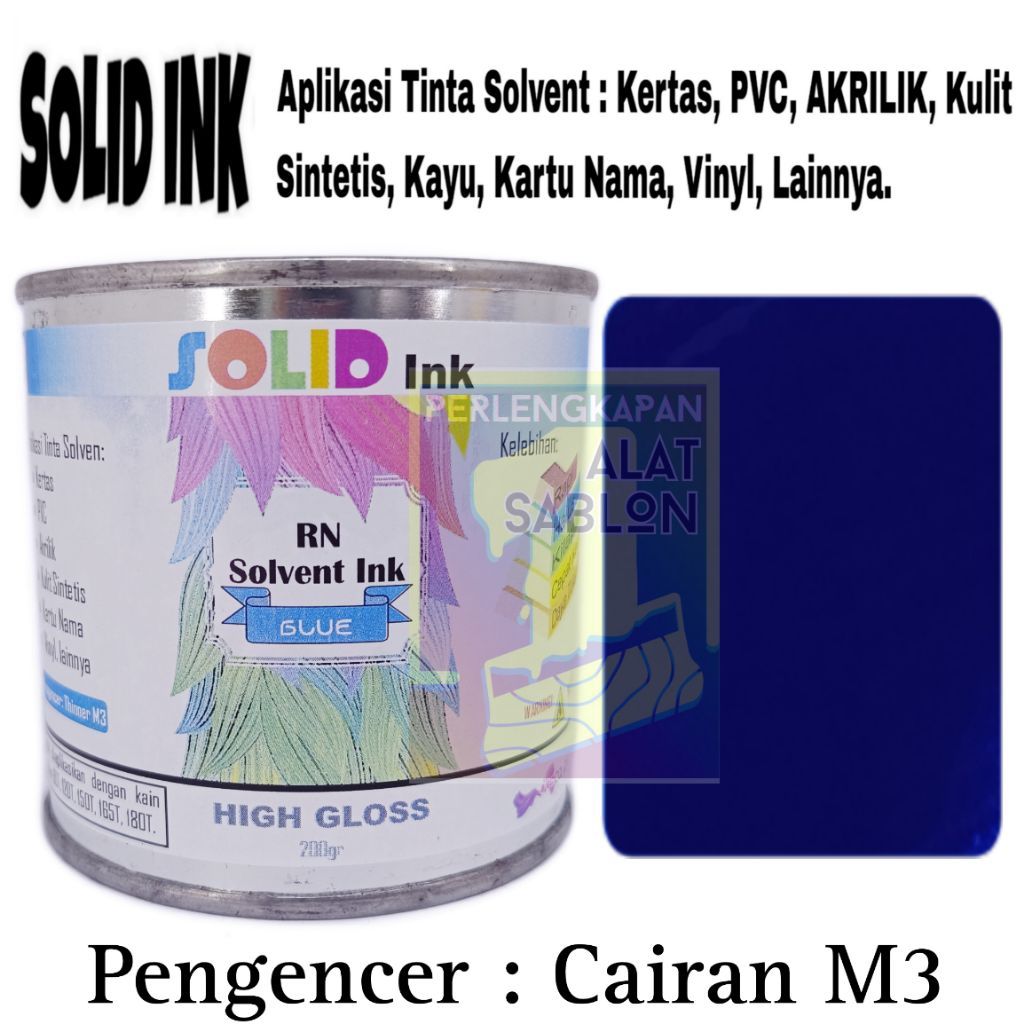 PVC SOLID INK BLUE RN SCREEN PRINTING INK 1KG