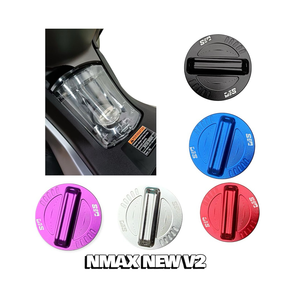 TRANSPARENT TANK CAP & FUEL COVER CNC S2R NMAX ใหม่ V2 V3 2020-2025
