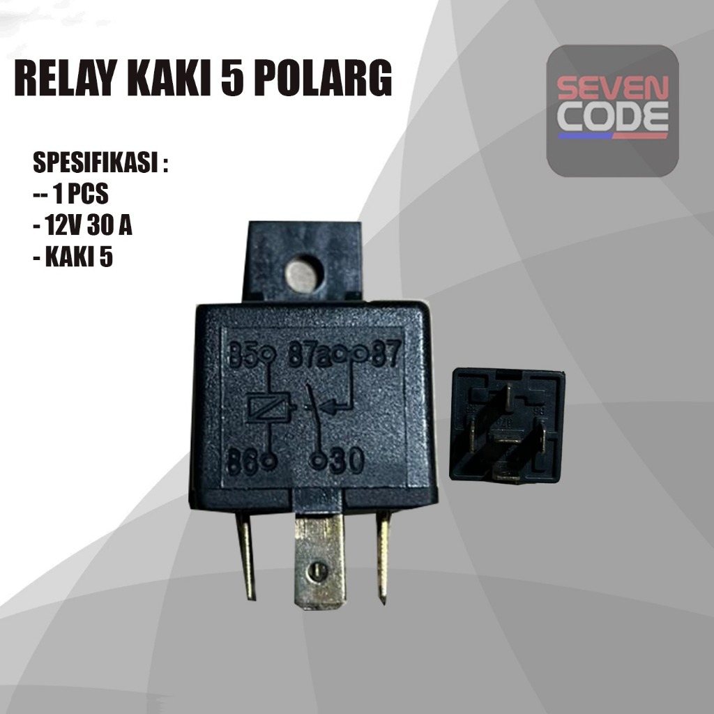 POLARD RELAY 5 LEGS 12V 30A สําหรับรถยนต์ดั้งเดิมและรถจักรยานยนต์ LIGHT HORNS