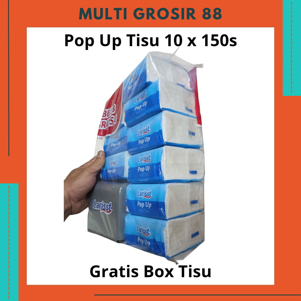 MG88 Pop Up Tissue 6 x 130s 2Ply / 10 x 150s กระดาษเช็ดหน้าฟรีกล่องที่ใส่ทิชชู