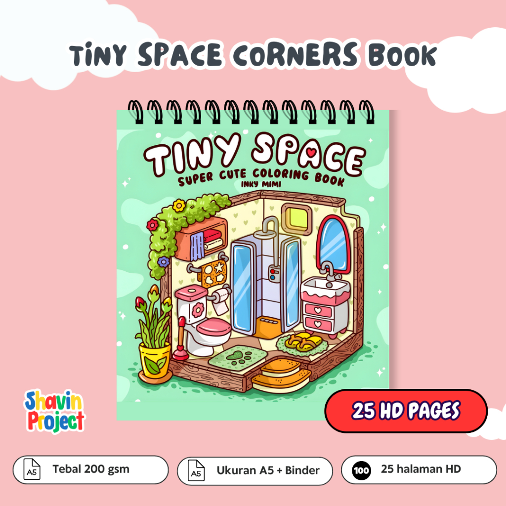 หนังสือระบายสี TINY SPACE ระบายสีหนังสือสําหรับ CHILDREN, TEENS และผู้ใหญ่ A4 A5 ขนาด 200gsm 100GSM