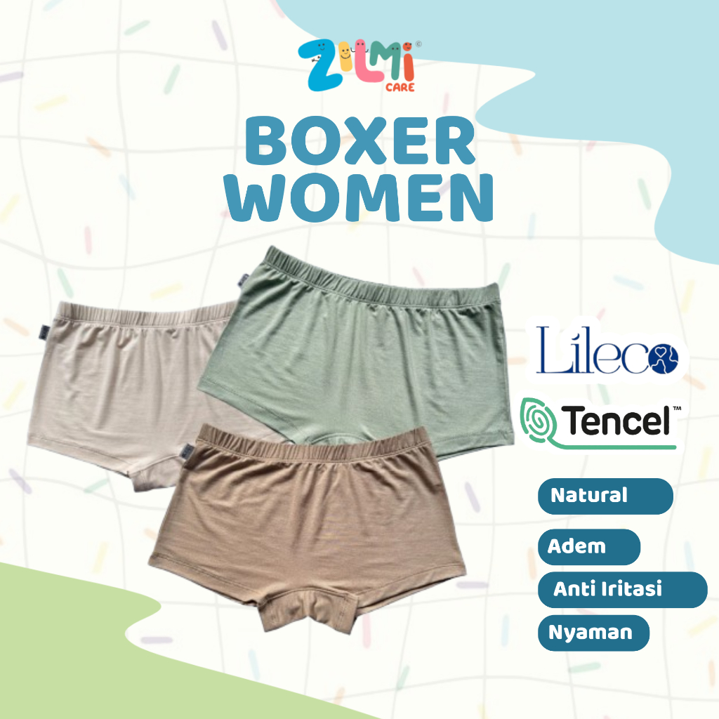 Boxer Women Tencel LILAECO Boxer Women Tencel Soft Cool Anti-Irrtation