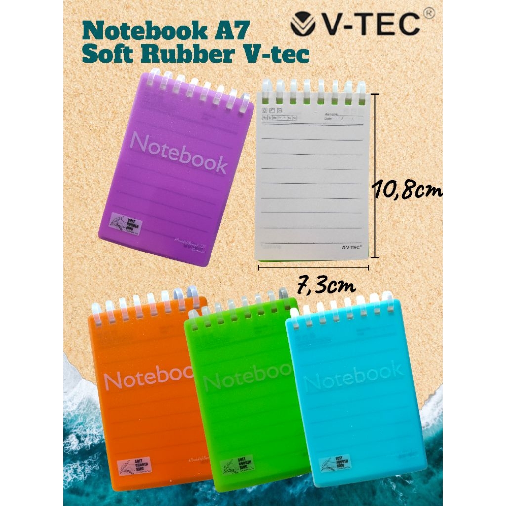 A7 V-tec Pocket Notebook/A7 V-tec Spiral Book