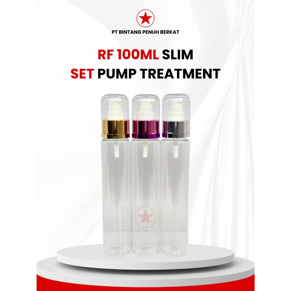 RF BOTTLE 100ML SLIM N24 CLEAR CAP PUMP TREATMENT N24 PINK GOLD SILVER FULLCAP 100 ML N24