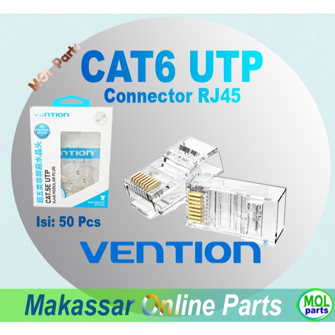 ขั้วต่อ RJ45 Cat6 Cat 6 UTP Vention