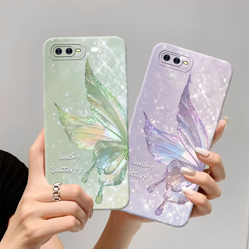 (FA-01) OPPO A3S - REAL C1 Softcase Procamera Silicon Case wing bttrly Silicon motif - เคส HP - Soft