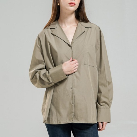 This Is April Gege Top Womens Official Hijab Friendly Long Sleeve Large Dark Olive Shirt 10056700